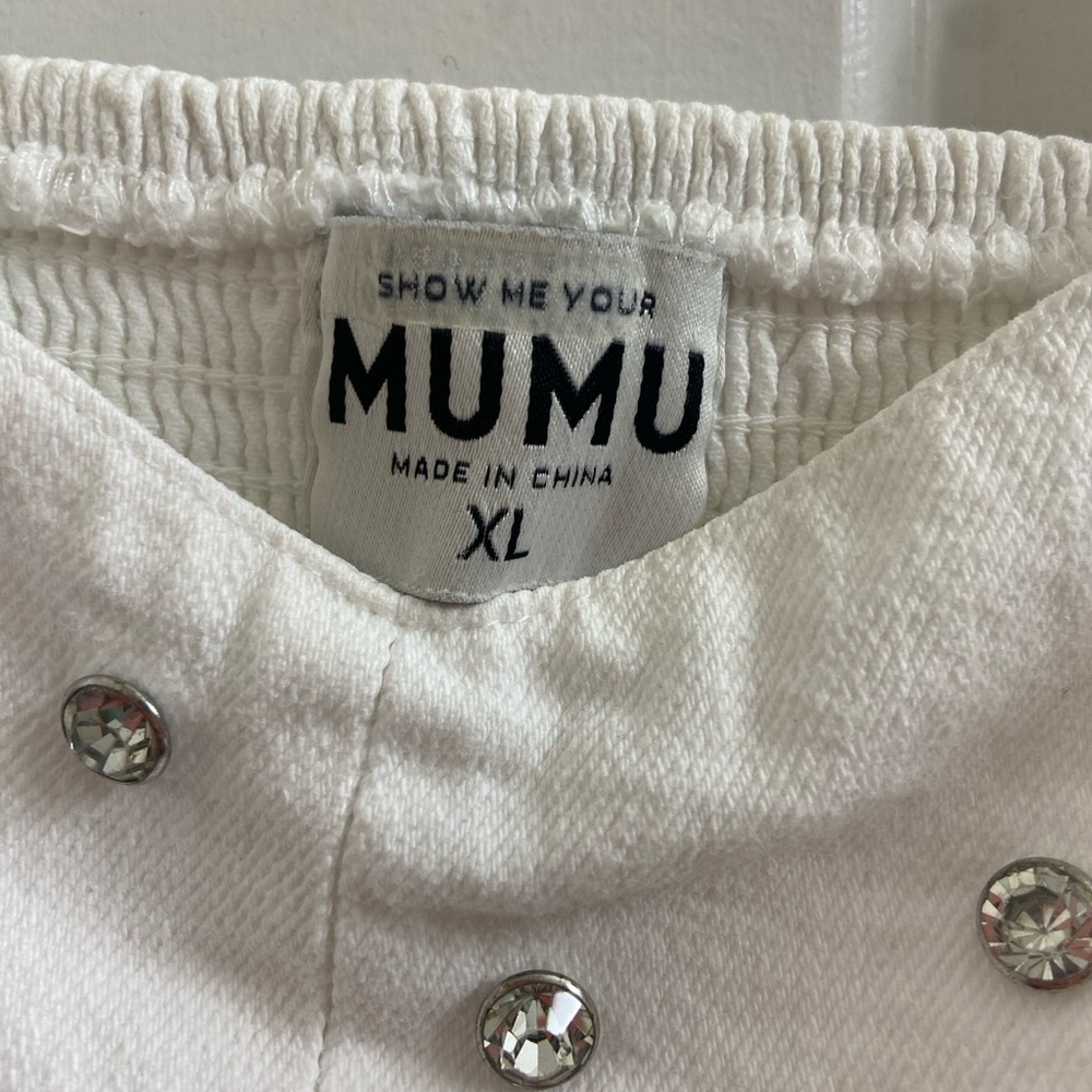 Show Me Your MuMu White Studded Top - Picture 4 of 5
